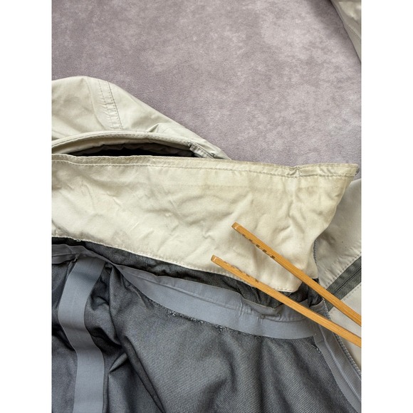 Y2K Nike Storm Fit Jacket Beige Full Zip Hooded Lightweight Athletic Men Large - Picture 9 of 16